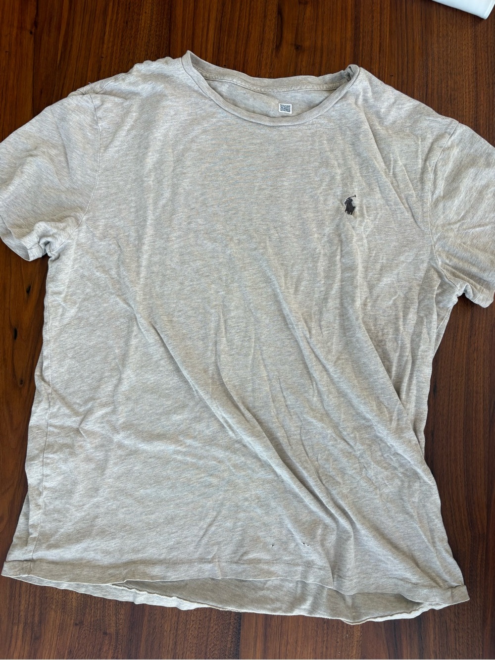 Polo by Ralph Lauren Short Sleeve Crewneck T-Shirt - Light Beige Heather
